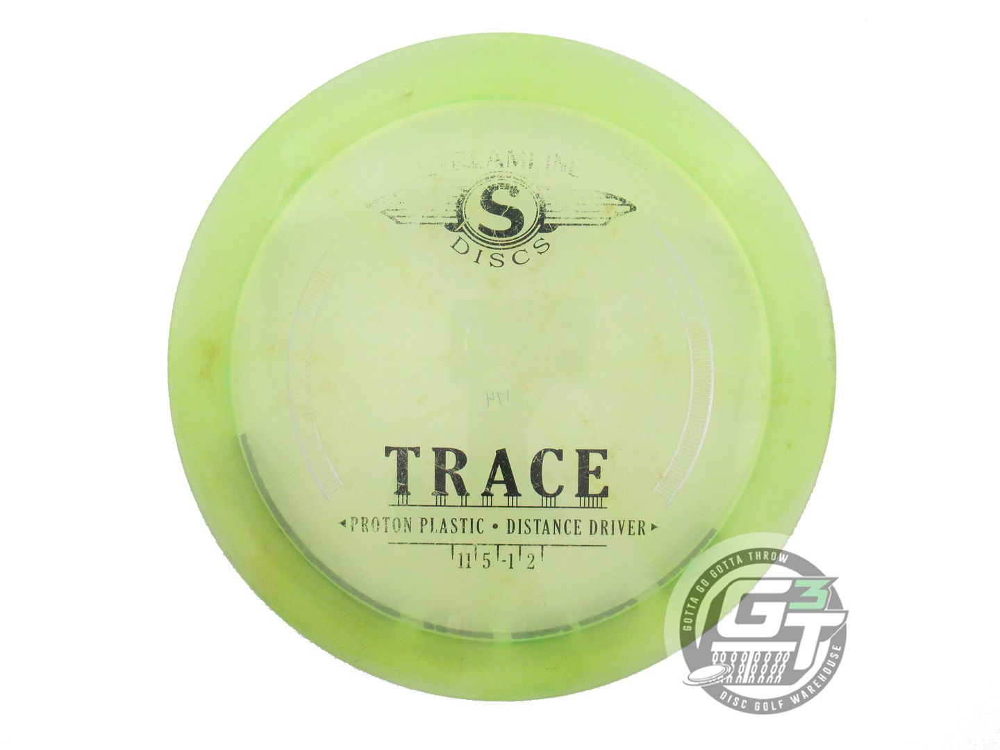 USED Streamline Discs Proton Trace 174g Lime Distance Driver Golf Disc