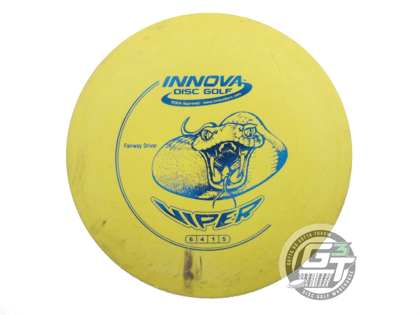 USED Innova DX Viper 177g Yellow Blue Foil Fairway Driver Golf Disc