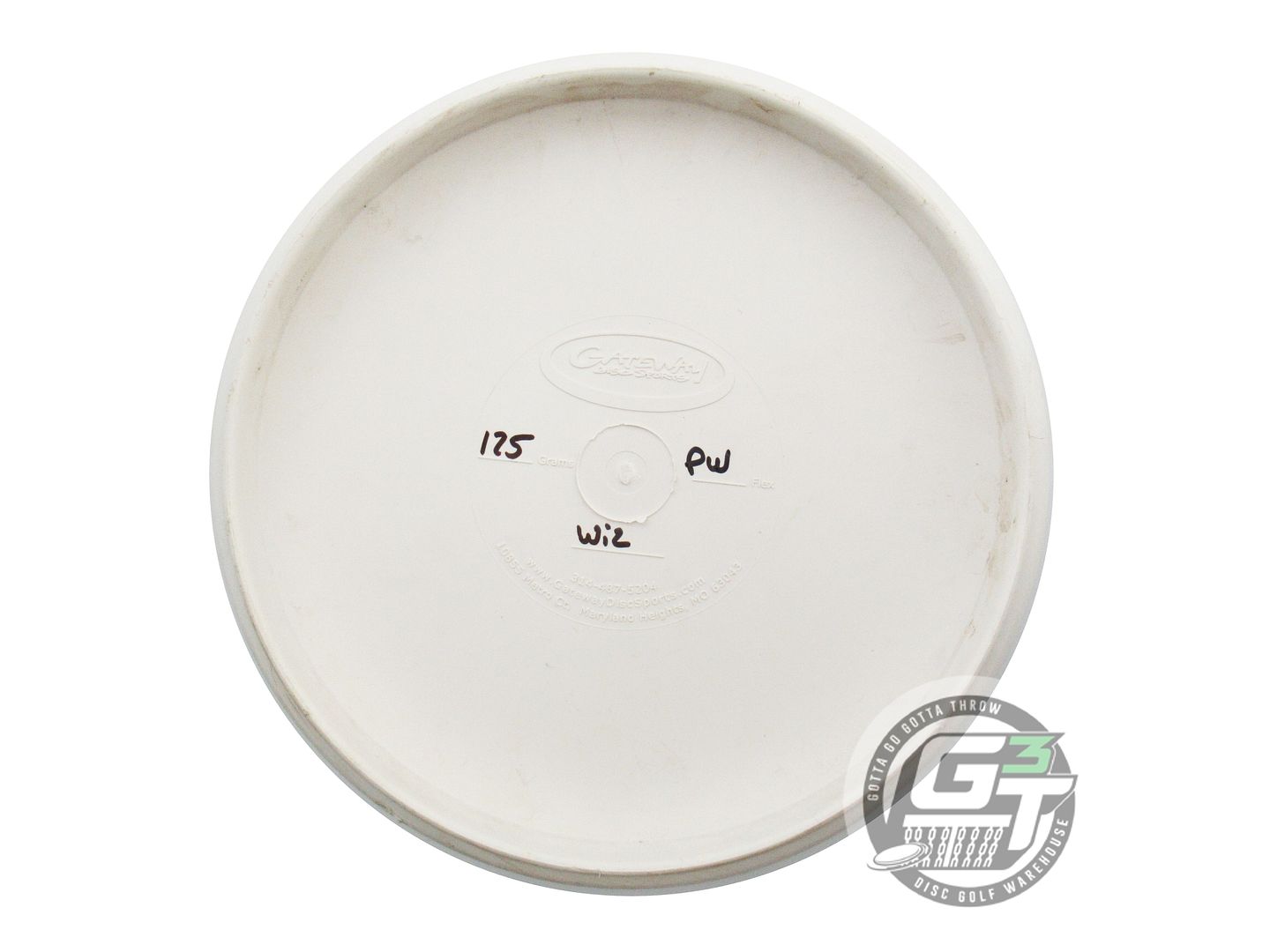 USED Gateway [MNADGC] Pure White Wizard 175g White Red Foil Putter Golf Disc