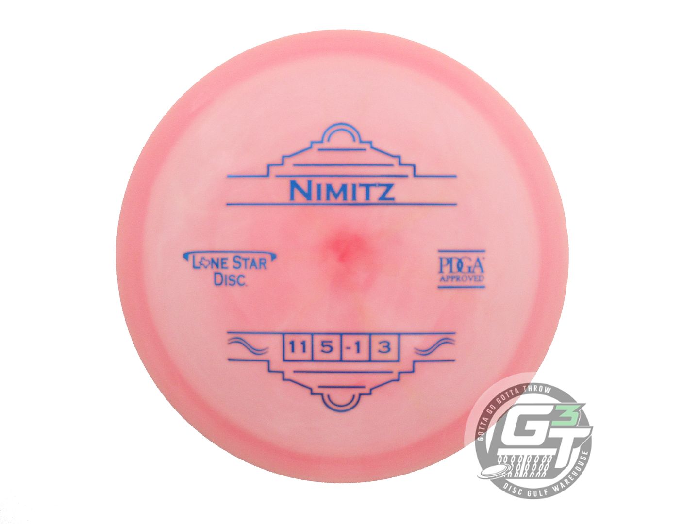 USED Lone Star Bravo Nimitz 172g Pink Blue Stamp Distance Driver Golf Disc