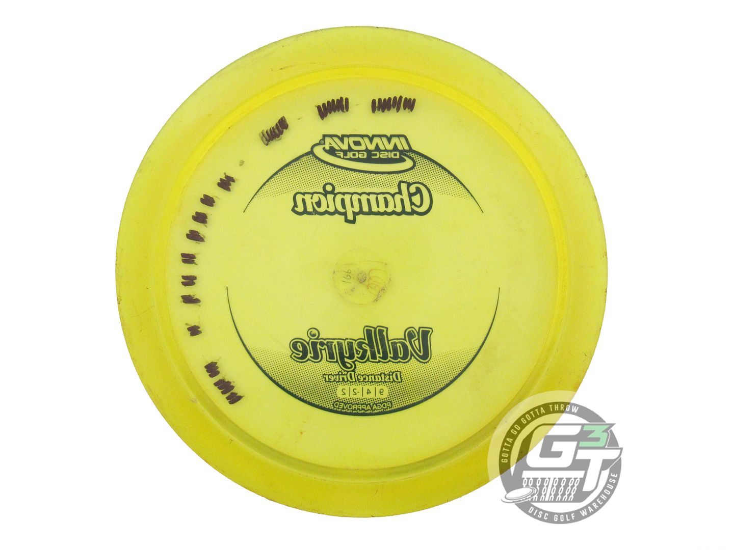 USED Innova Champion Valkyrie 166g Yellow Black Stamp Distance Driver Golf Disc