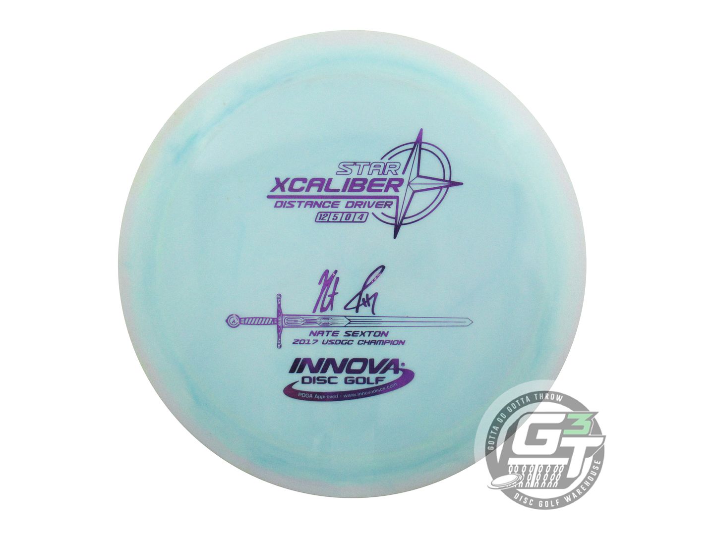 USED Innova Star Xcaliber 160g Teal Purple Foil Distance Driver Golf Disc