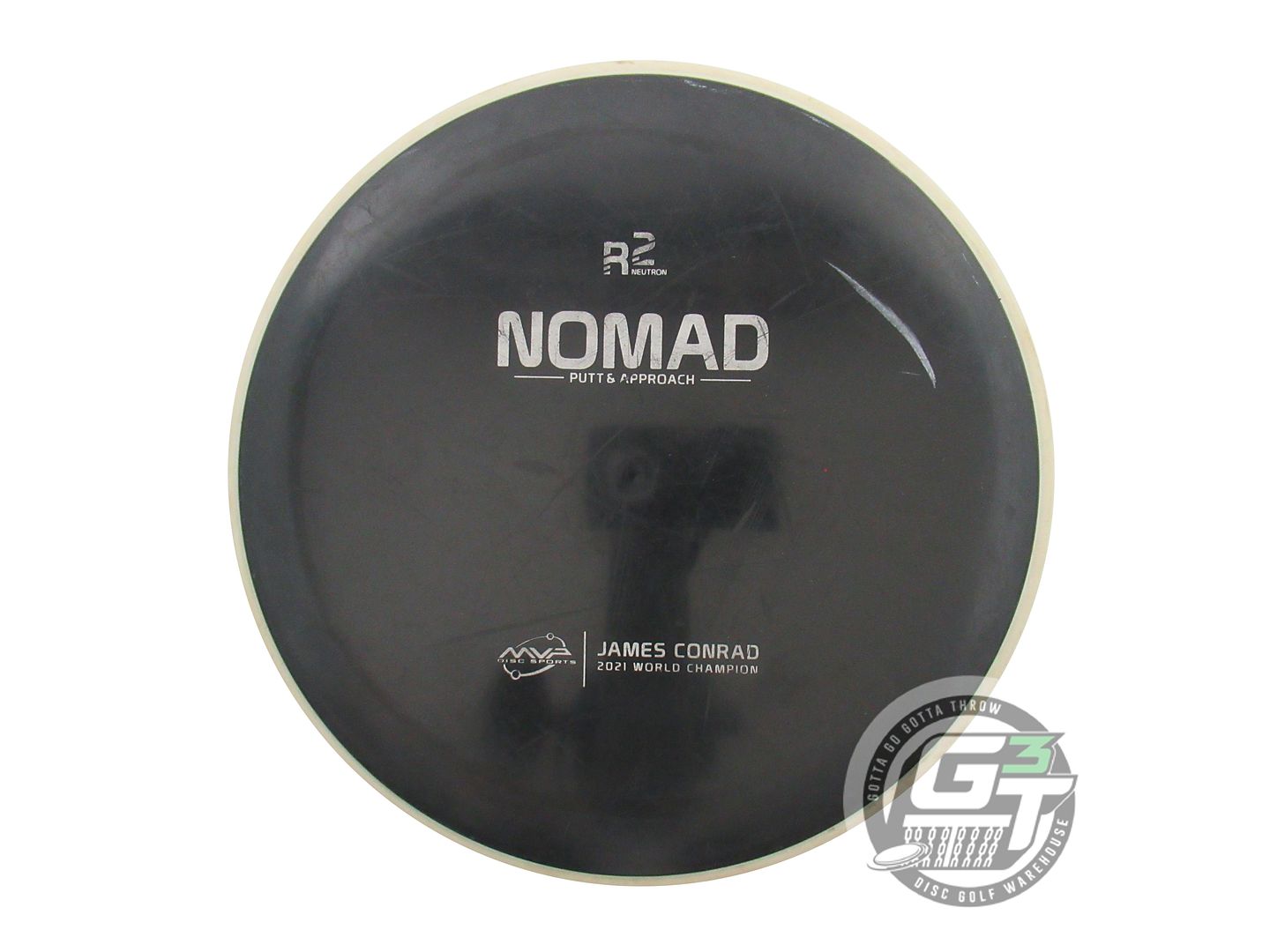 USED MVP Disc Sports [CONRAD] R2 Neutron Nomad 164g Black Putter Golf Disc