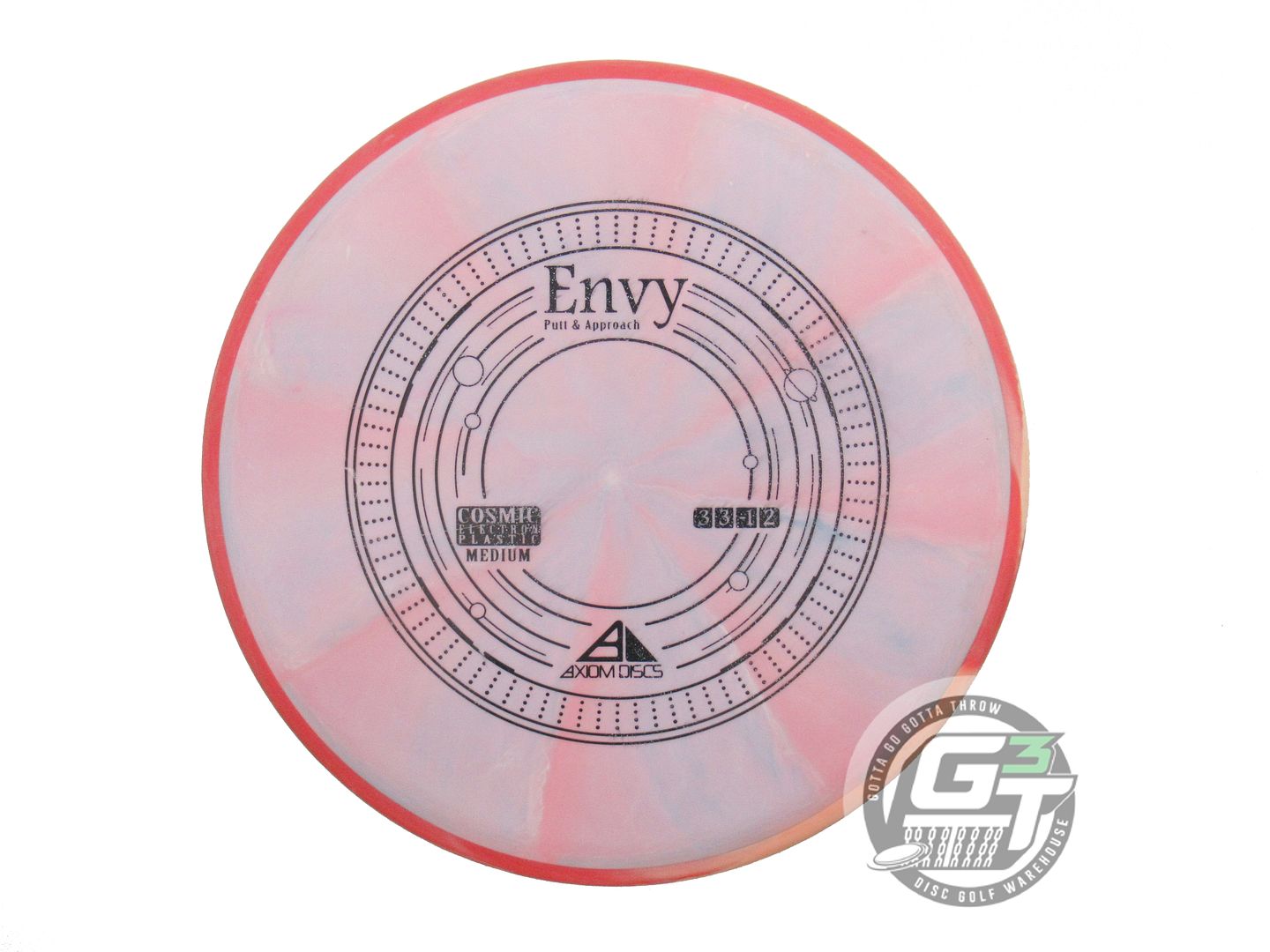 USED Axiom Discs Cosmic Electron Envy 171g Lilac-Pink Red Rim Putter Golf Disc