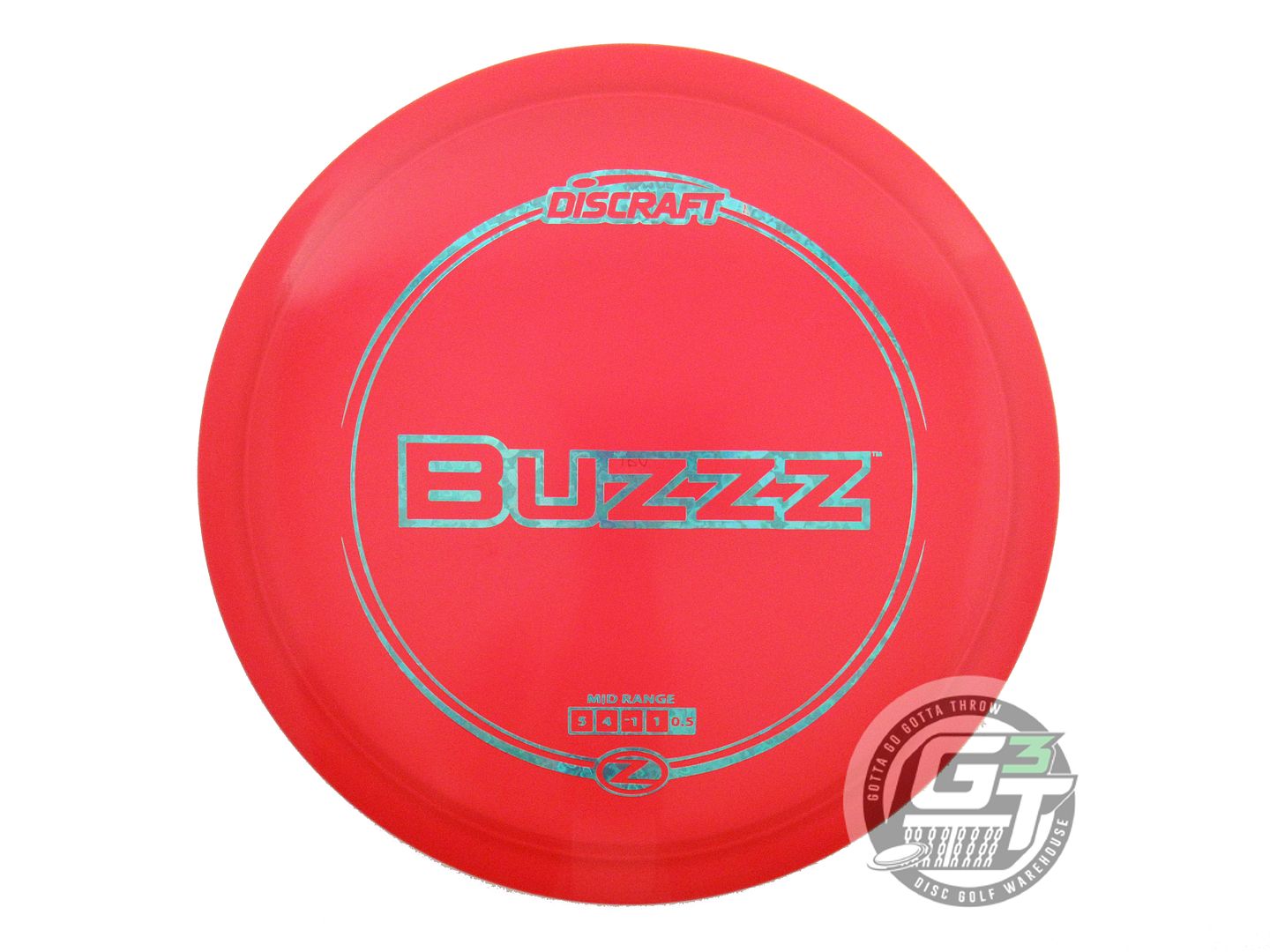 USED Discraft Z Buzzz 179g Red Teal Heart Foil Midrange Golf Disc