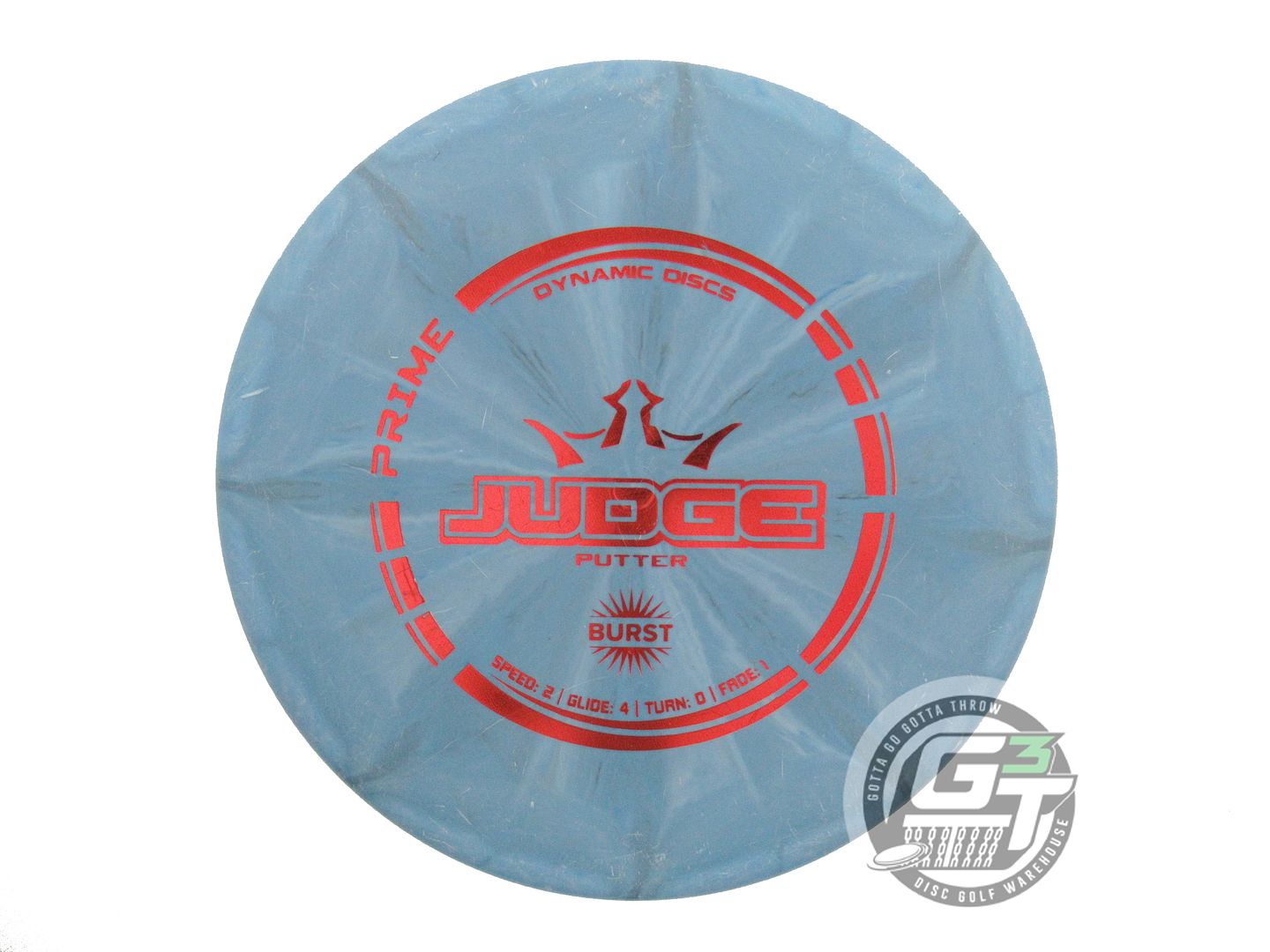 USED Dynamic Discs Prime Burst Judge 176g Blue Red Foil Putter Golf Disc