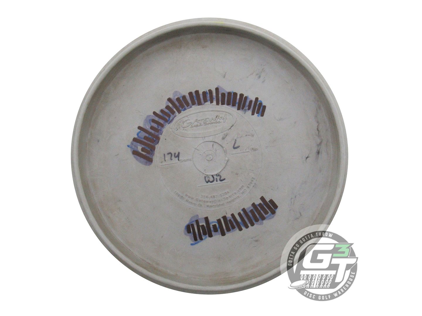 USED Gateway Lunar 4S Wizard 174g Gray Silver Foil Putter Golf Disc