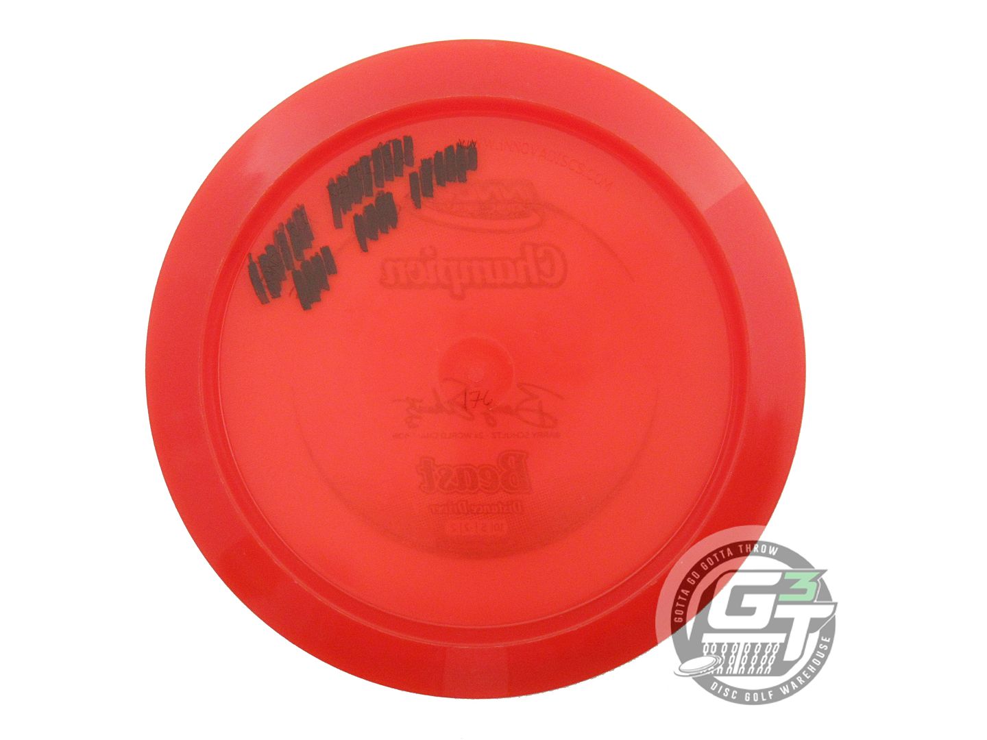 USED Innova Champion Beast 176g Red Teal Shatter Foil Distance Driver Golf Disc