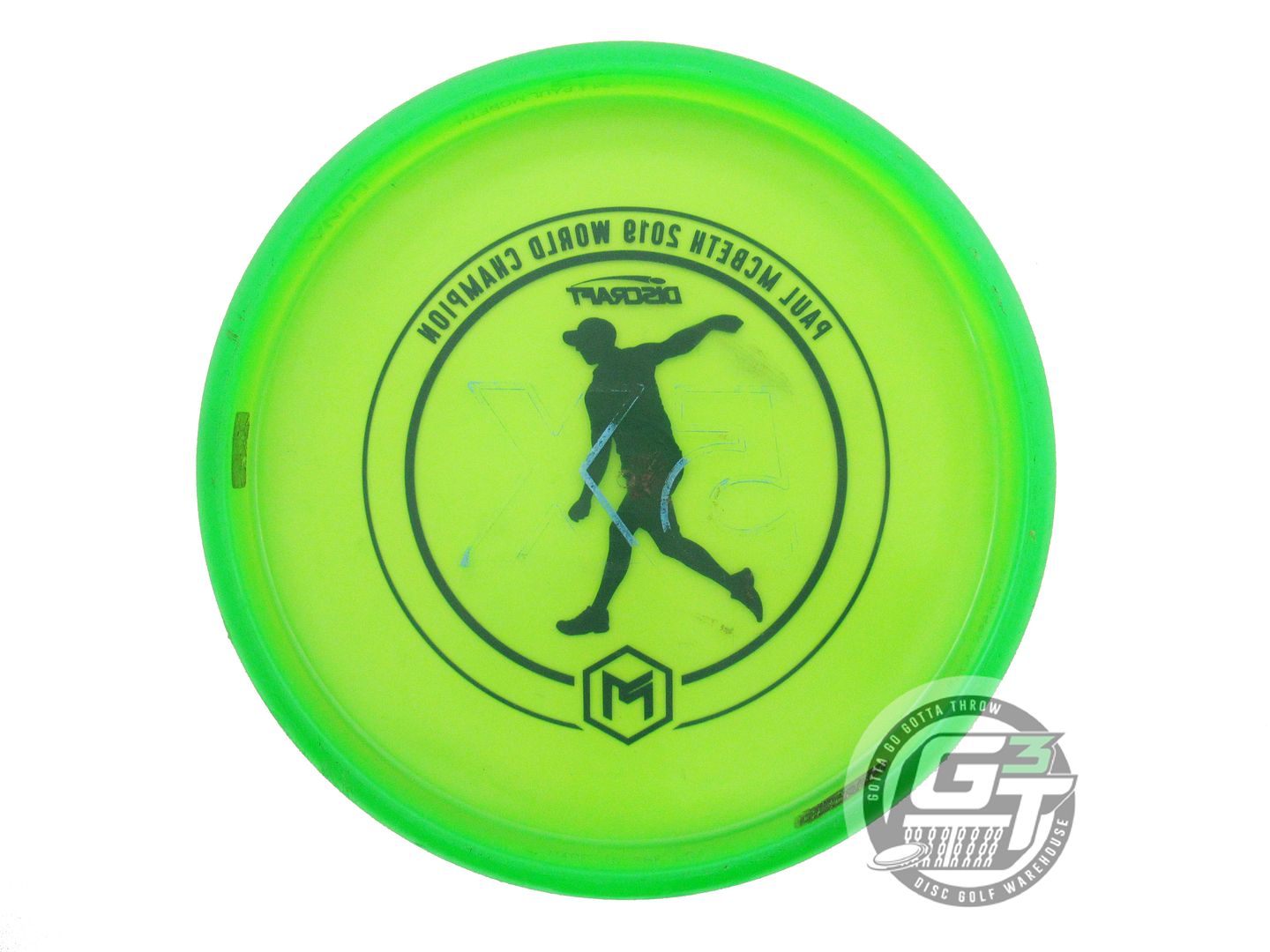 USED Discraft [McBETH] 5X CryZtal Luna 175g Green Black Stamp Putter Golf Disc