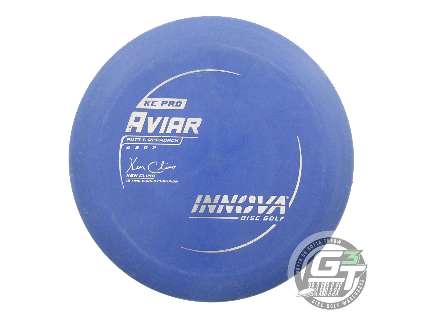 USED Innova KC Pro Aviar 175g Blue Silver Foil Putter Golf Disc