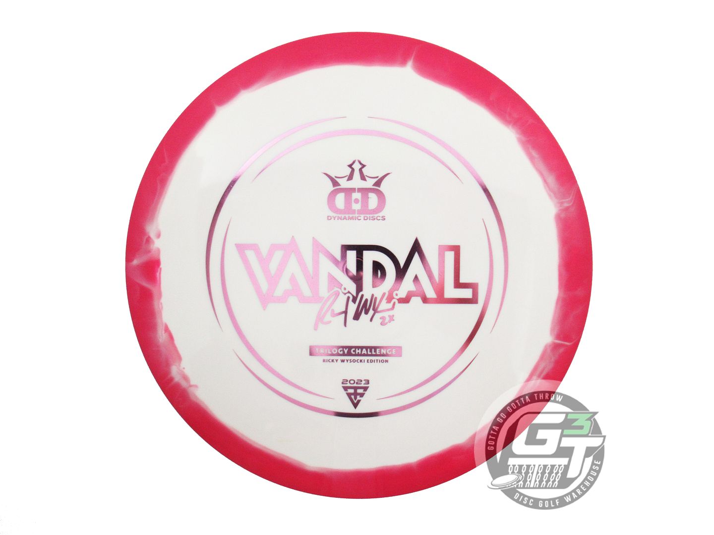 NOS Dynamic Discs Fuzion Ice Orbit Vandal 173g Pink-White Distance Driver Disc