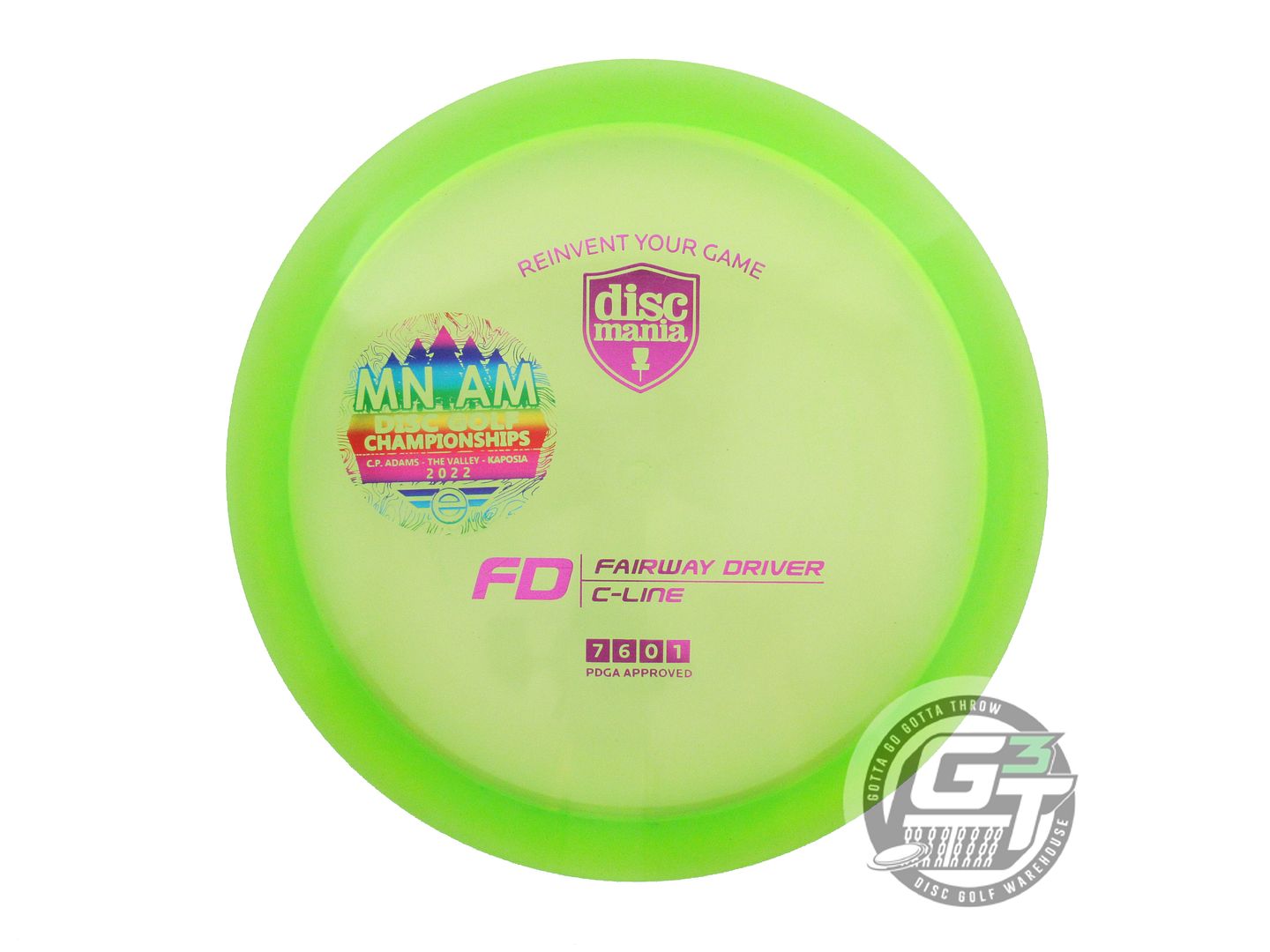 USED DiscMania [MN AMDGC] C-Line FD 175g Lime Purple Foil Fairway Driver Disc