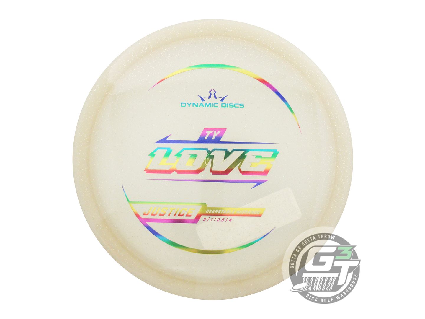 Dynamic Discs Limited Edition 2025 Team Series Ty Love Gold Metal Flake Lucid Justice Midrange Golf Disc (Individually Listed)