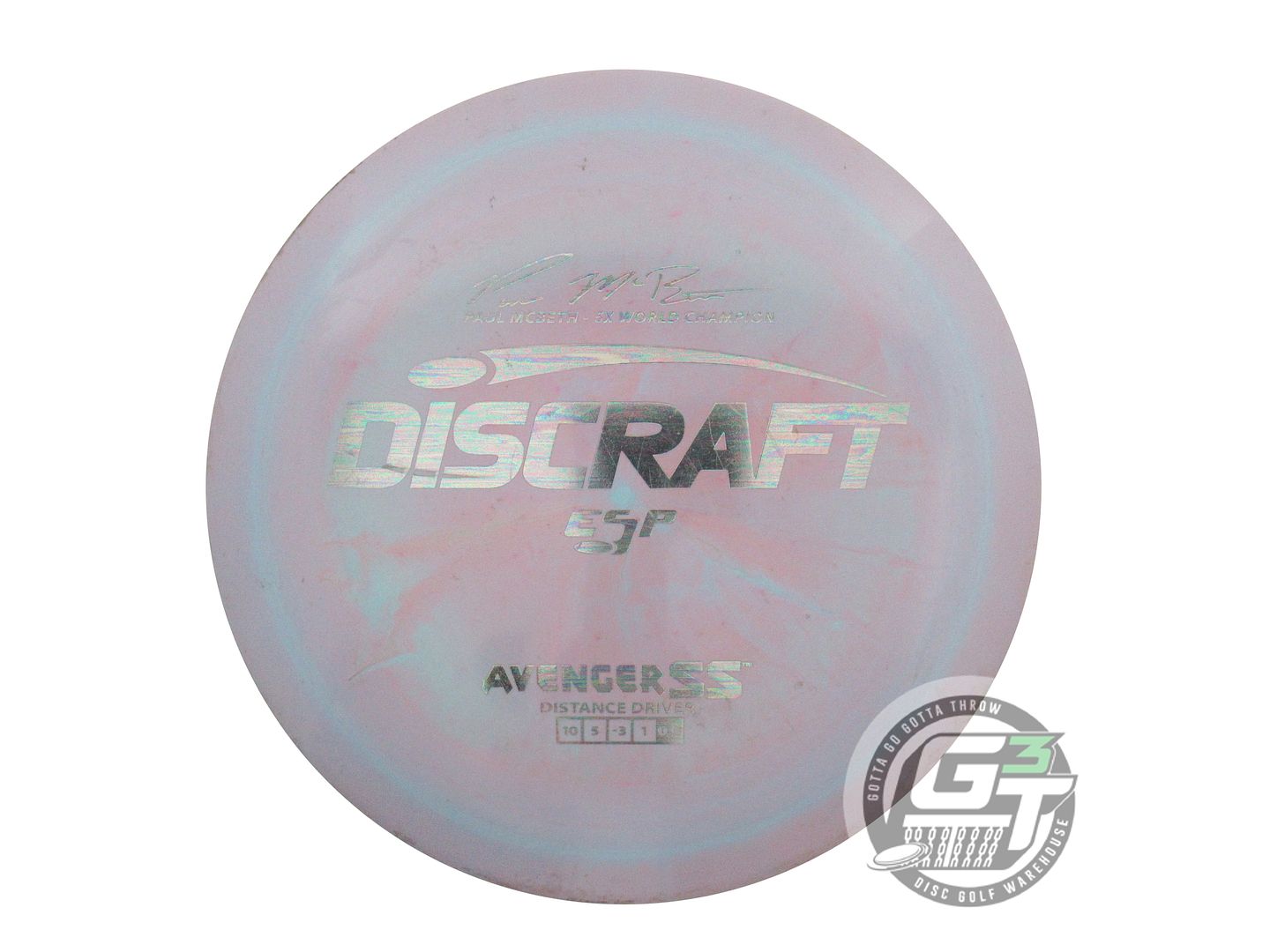 USED Discraft [McBETH] ESP Avenger SS 176g Lilac-Blue Oil Slick Foil Driver Disc