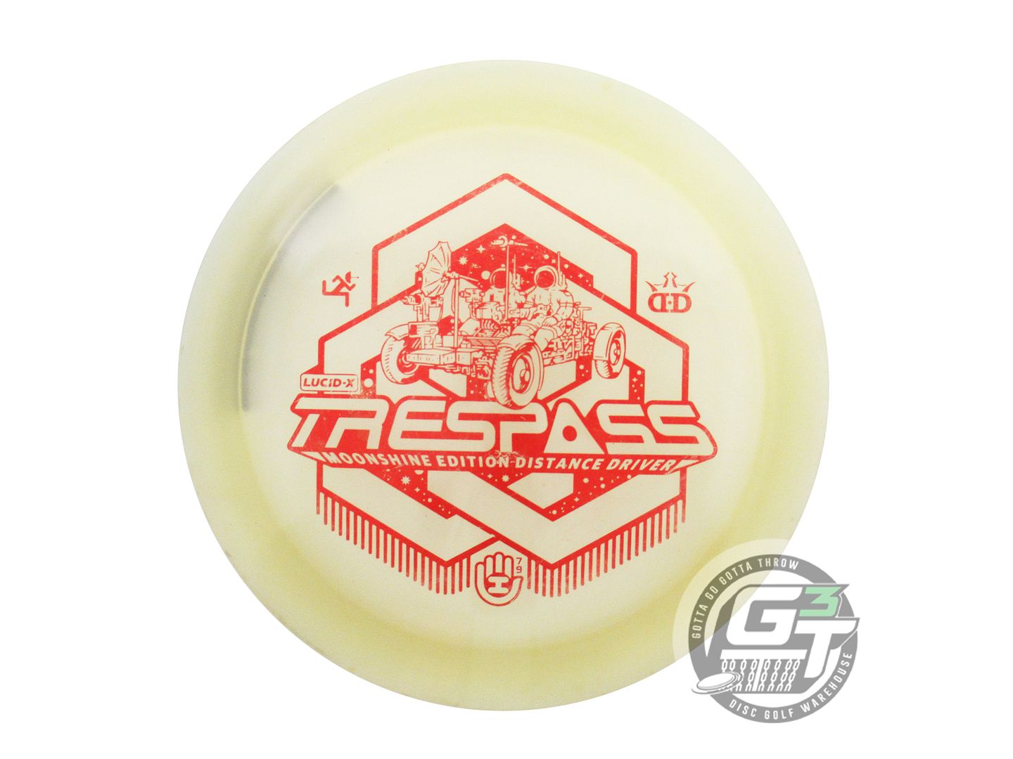 USED Dynamic Discs Lucid-X Moonshine Trespass 173g Red Foil Driver Golf Disc