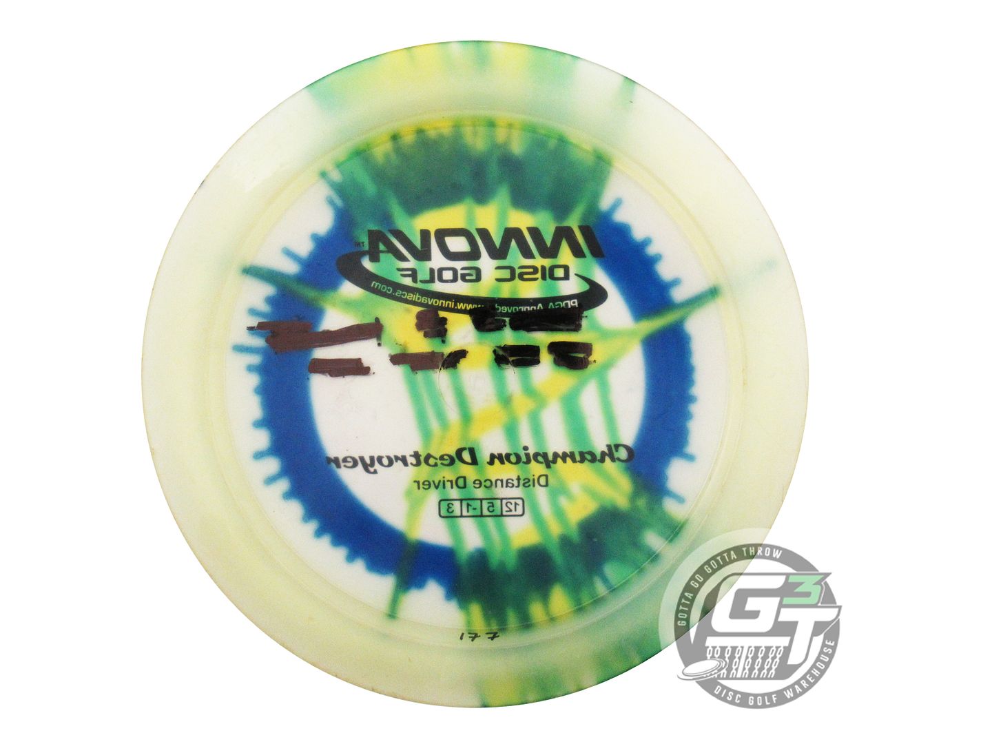 USED Innova I-DYE Champion Destroyer 177g Blue Burst Distance Driver Golf Disc
