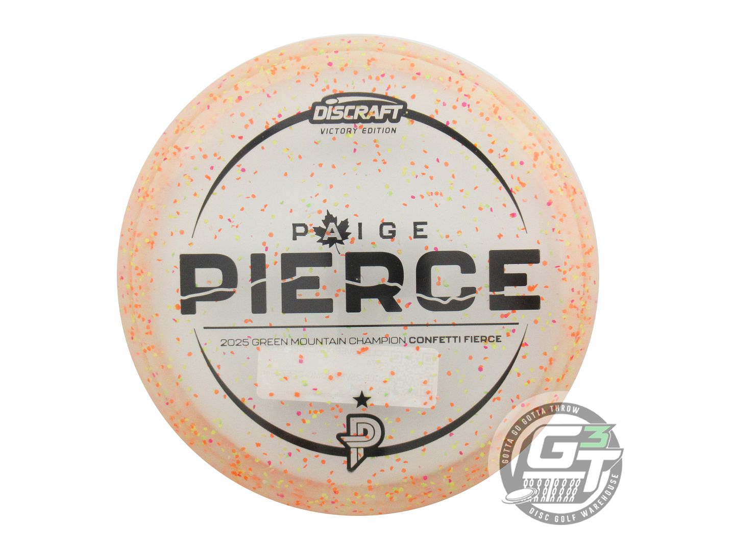 Discraft Limited Edition Victory Edition 2025 GMC Champion Paige Pierce Confetti Elite Z Fierce Putter Golf Disc (Individually Listed)