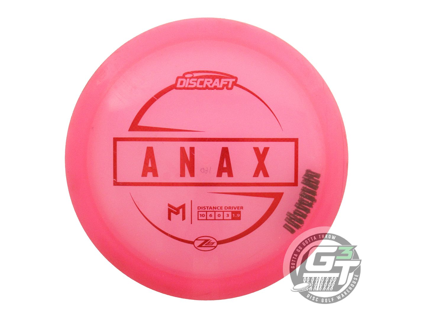 USED Discraft [McBETH] Z Lite Anax 160g Pink Red Weave Foil Driver Golf Disc