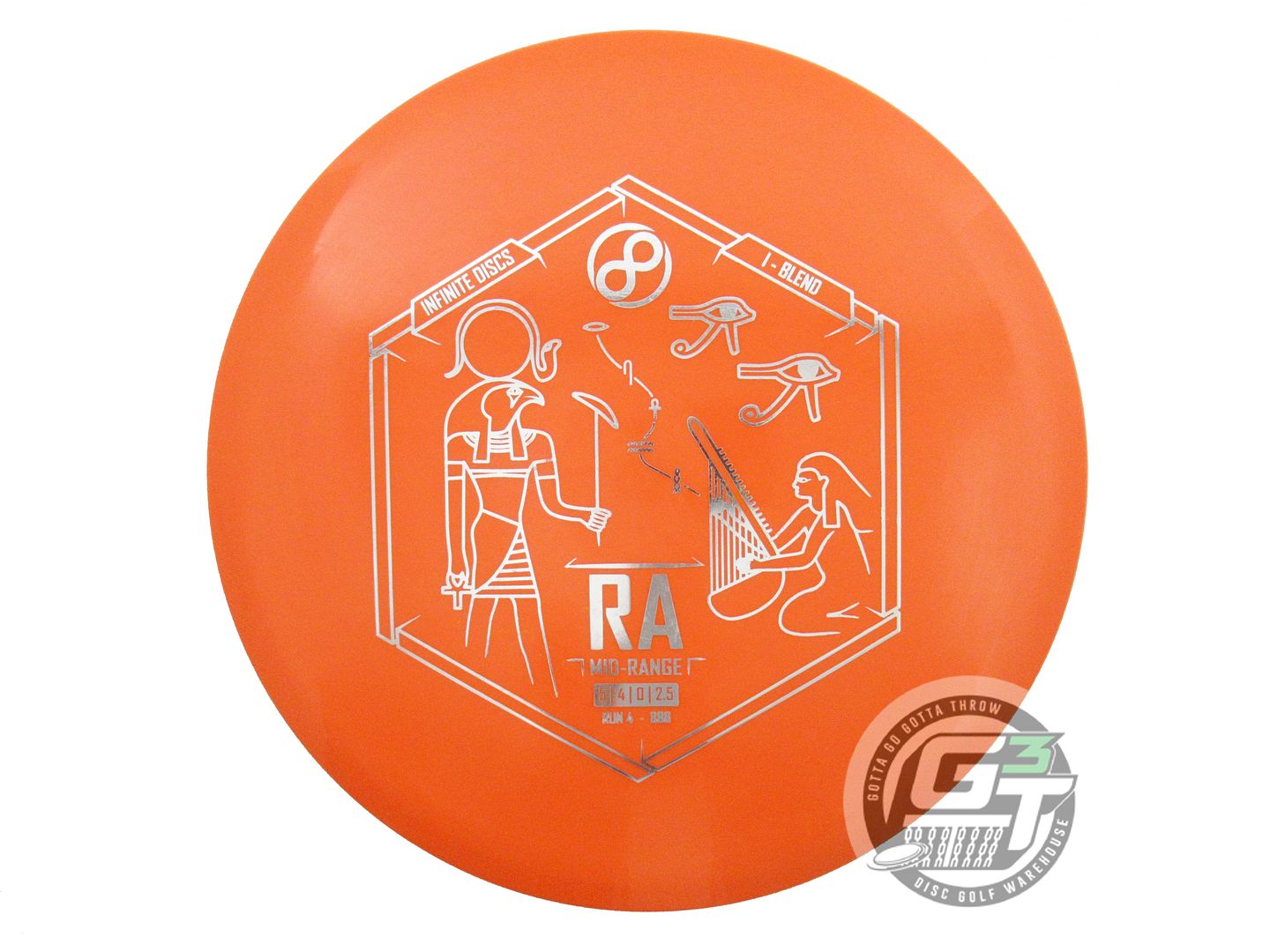 USED Infinite I-Blend Ra 180g Orange Silver Foil Midrange Golf Disc