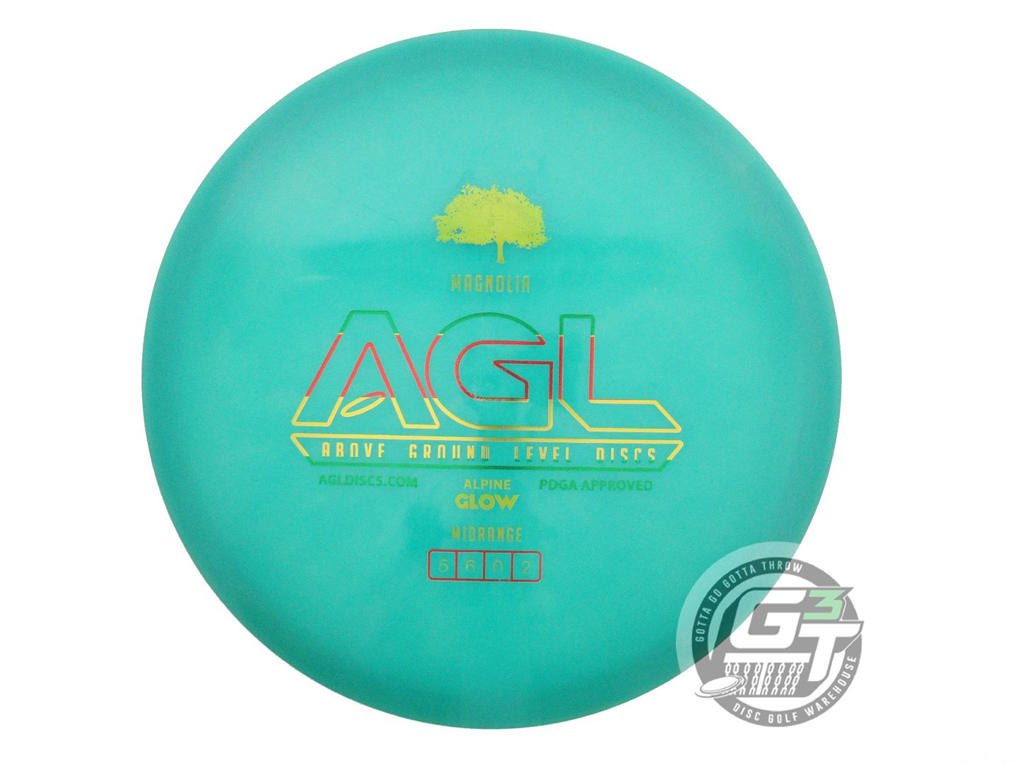 USED Above Ground Level Alpine Glow Magnolia 177g Green Rasta Foil Midrange Disc