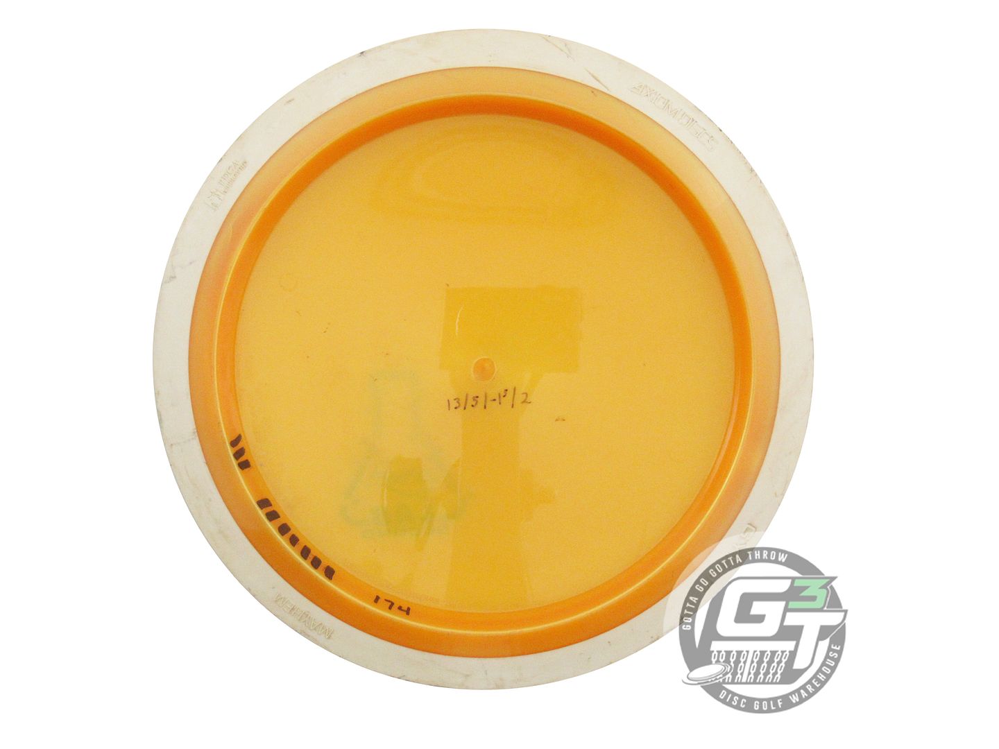 USED Axiom Discs X-OUT Plasma Mayhem 174g Yellow White Rim Distance Driver Disc