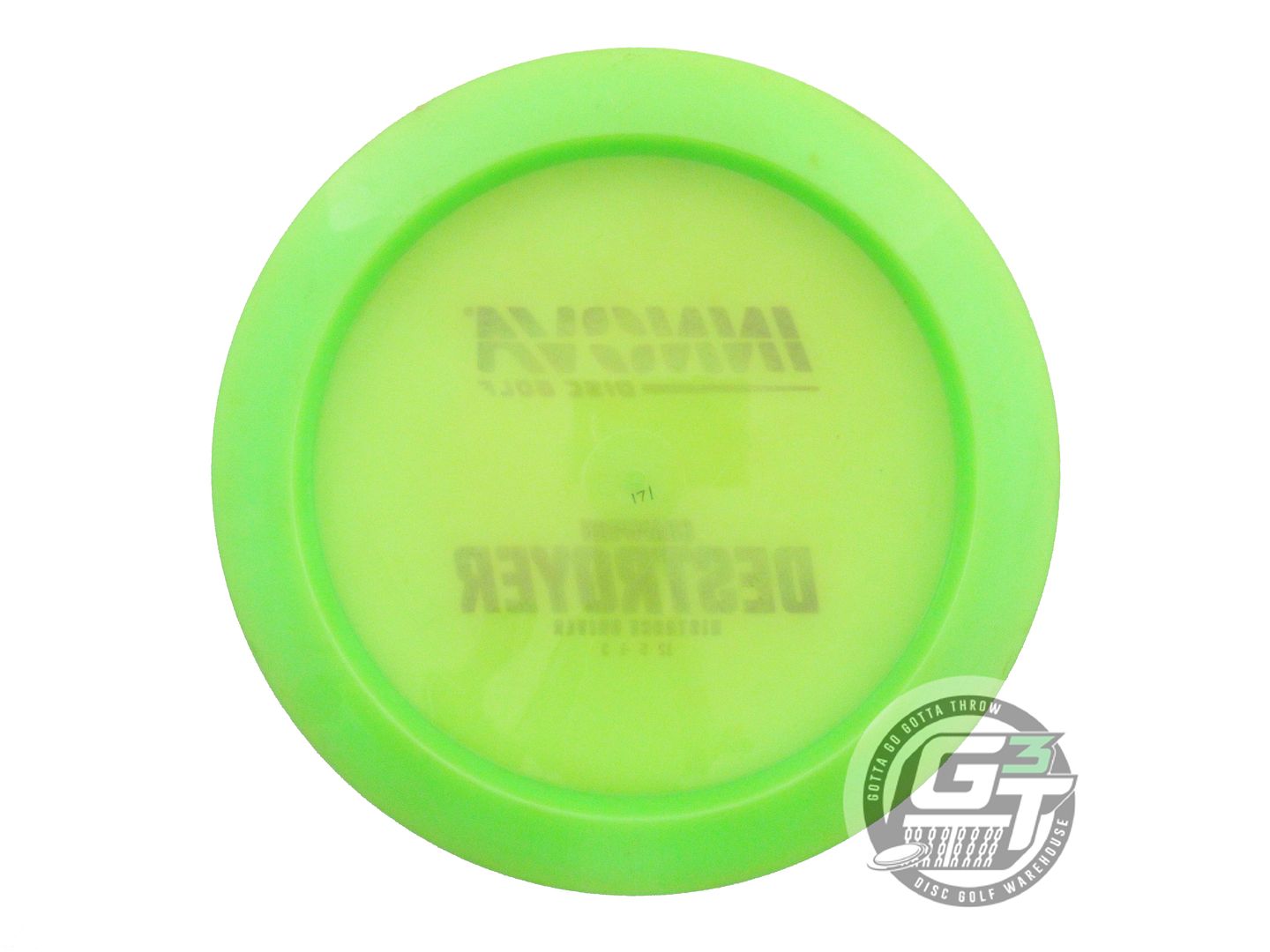 USED Innova Champion Destroyer 171g Lime Red Star Foil Distance Driver Golf Disc