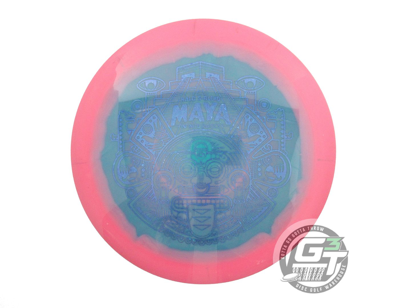 USED Infinite Halo S-Blend Maya 165g Pink-Teal Distance Driver Golf Disc