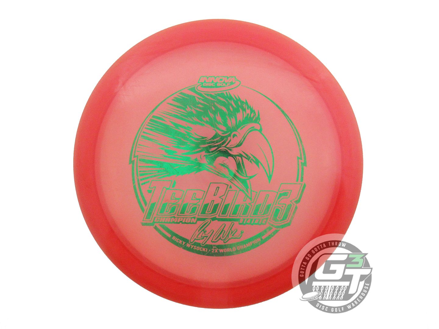 USED Innova [WYSOCKI] Champion Teebird3 172g Red Green Foil Fairway Driver Disc