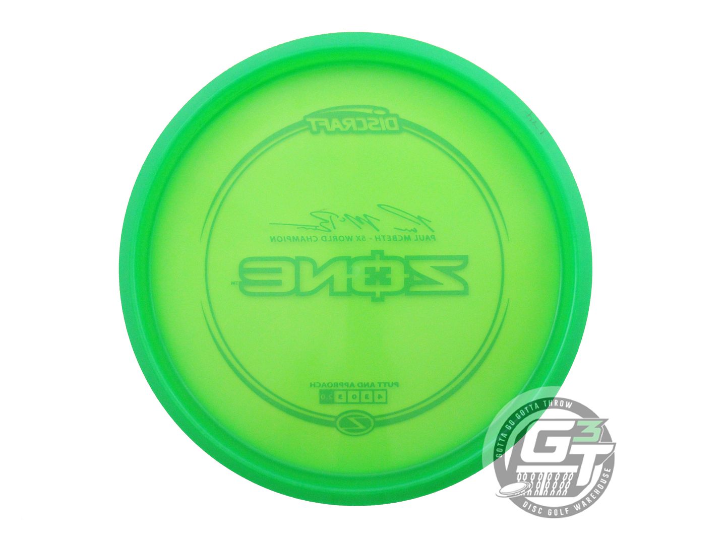 NOS Discraft [McBETH] Z Zone 176g Green Silver Foil Putter Golf Disc