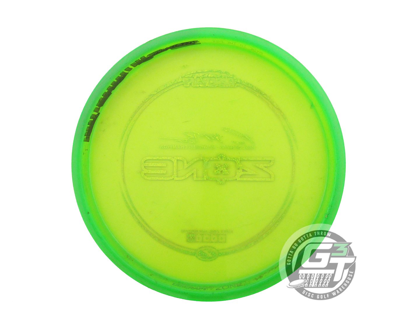USED Discraft [McBETH] Z Zone 175g Lime Rainbow Star Foil Putter Golf Disc
