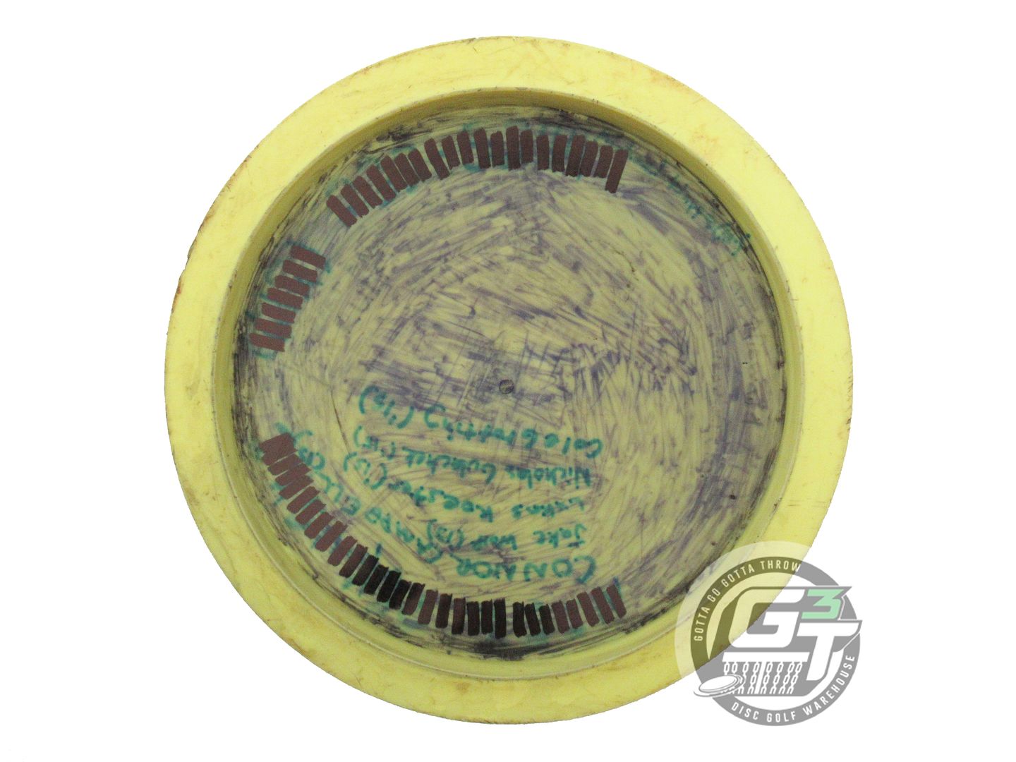 USED Discraft ESP Avenger 167g Yellow Rainbow Foil PFN Distance Driver Golf Disc
