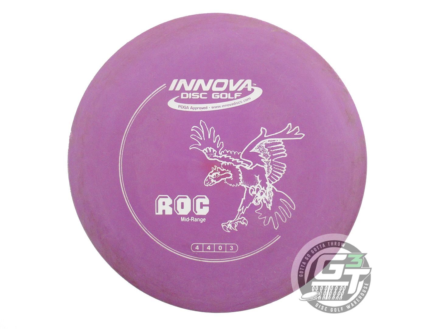 USED Innova DX Roc 176g Purple White Stamp Midrange Golf Disc