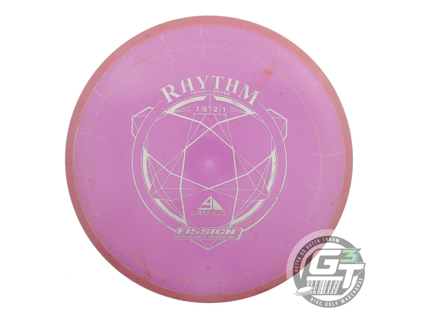 USED Axiom Discs Fission Rhythm 172g Purple Dark Pink Rim Distance Driver Disc