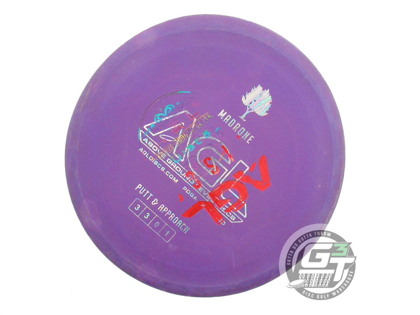 USED Above Ground Level X-OUT Woodland Madrone 174g Purple Putter Disc
