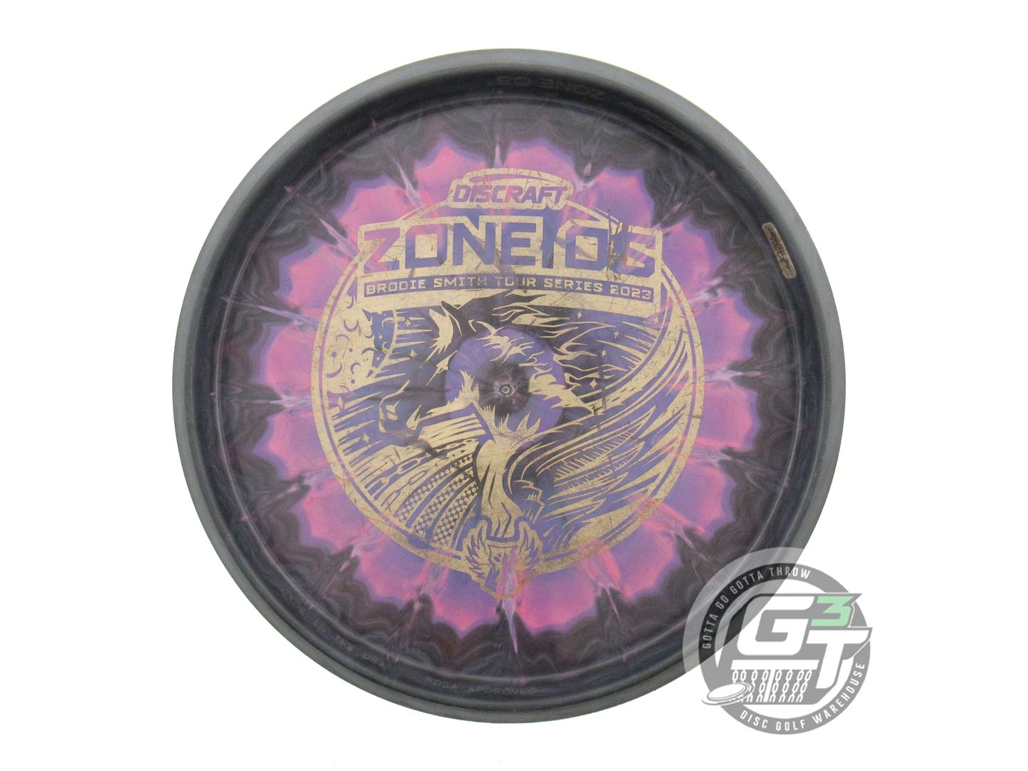 USED Discraft [SMITH] Swirl ESP Zone OS 174g Black-Pink Putter Golf Disc