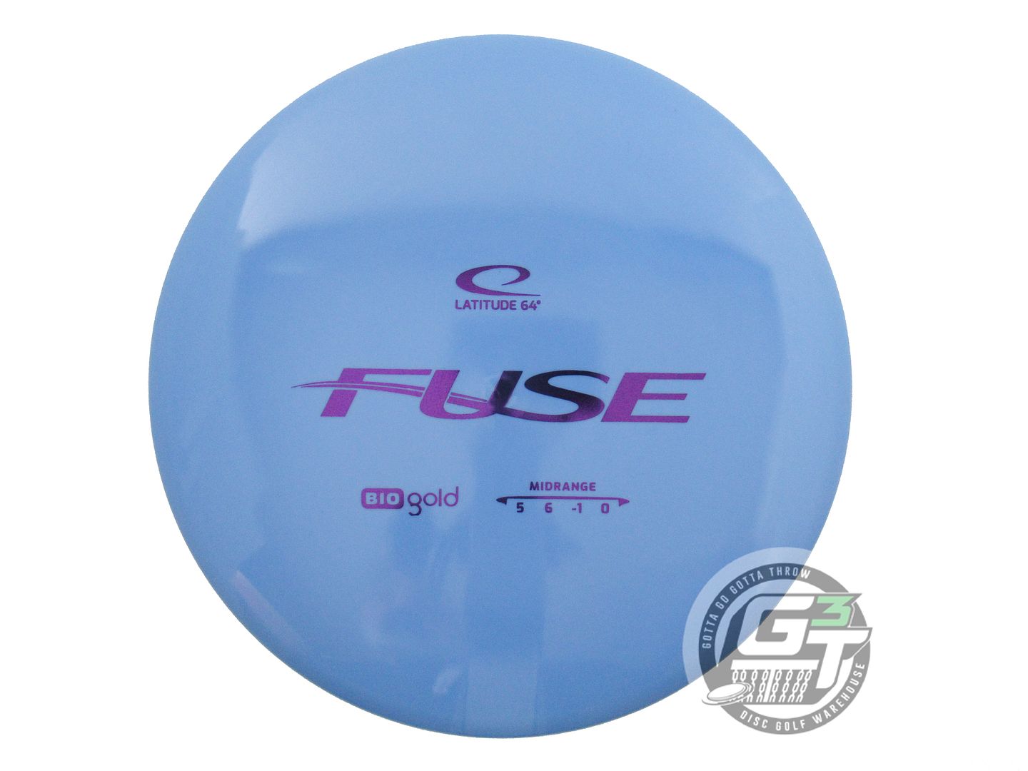 NOS Latitude 64 BioGold Fuse 177g Blue Purple Foil Midrange Golf Disc