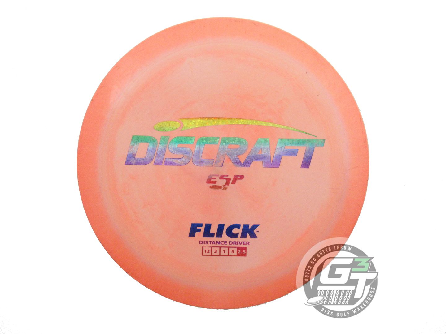 USED Discraft ESP Flick 174g Orange Rainbow Star Foil Distance Driver Golf Disc