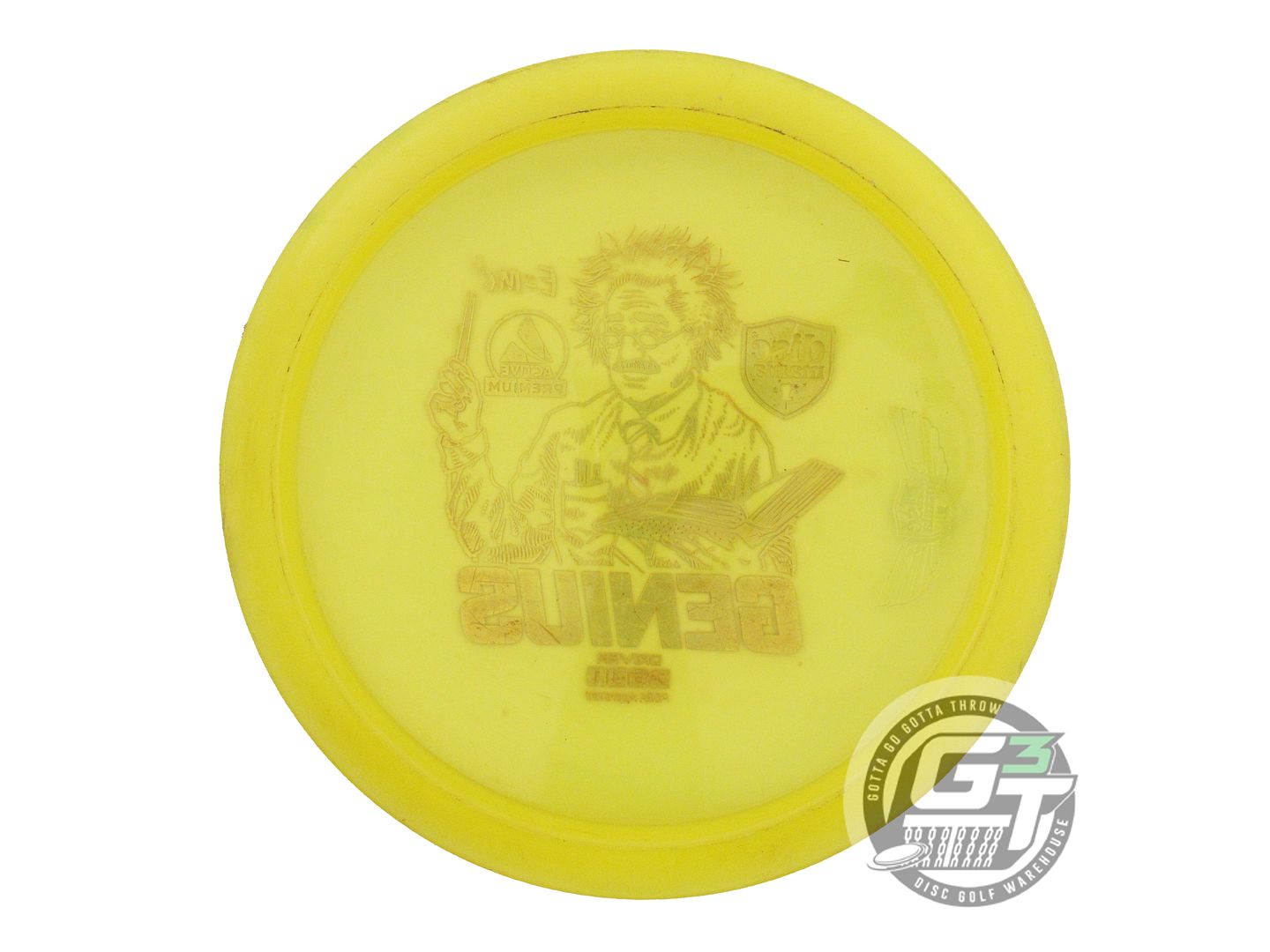 USED DiscMania X-OUT Active Premium Genius 173g Yellow Fairway Driver Golf Disc