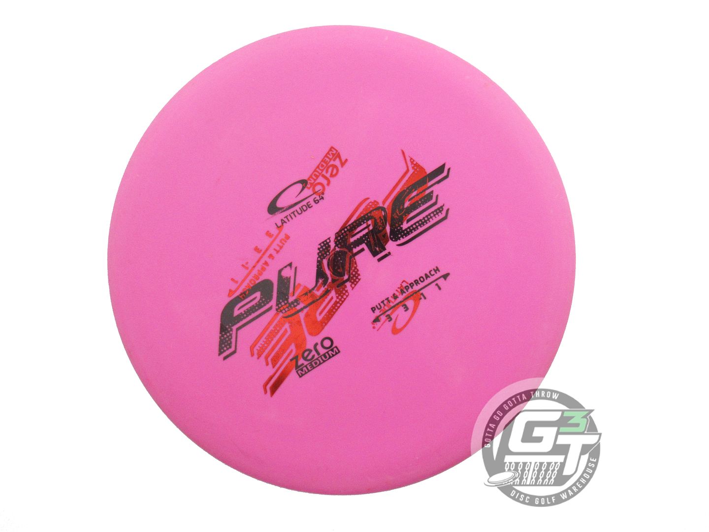 USED Latitude 64 X-OUT Zero Medium Pure 173g Pink B Putter Golf Disc