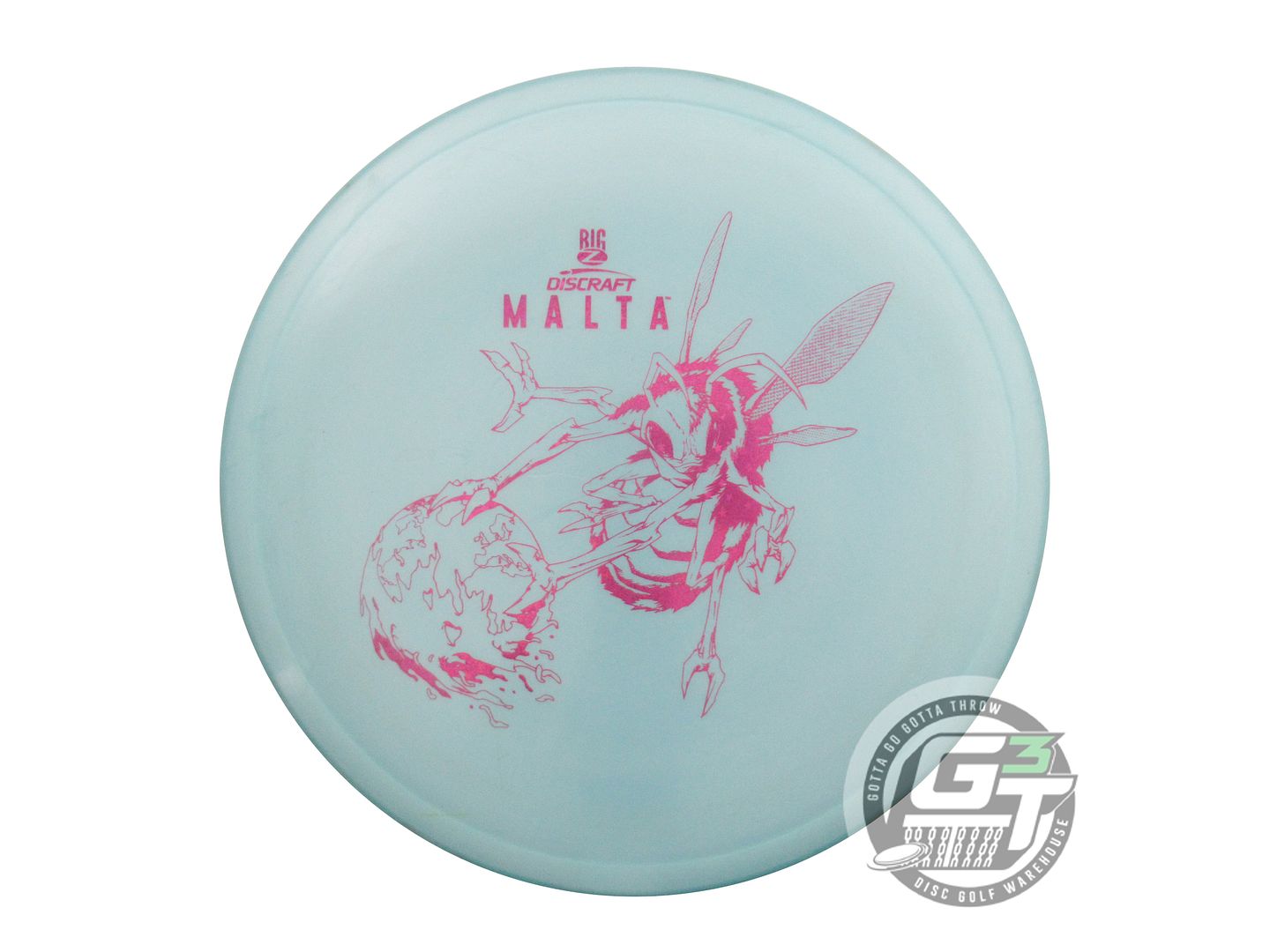 USED Discraft Big Z Malta 175g Aqua Pink Star Foil Midrange Golf Disc