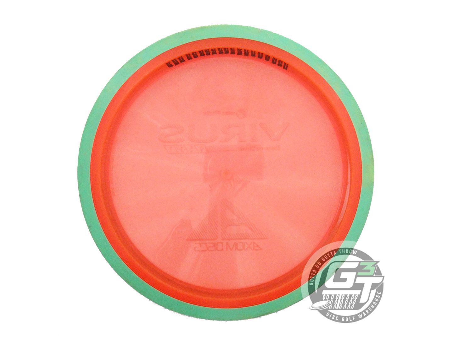 USED Axiom Discs Proton Virus 167g Orange Green Rim Distance Driver Golf Disc