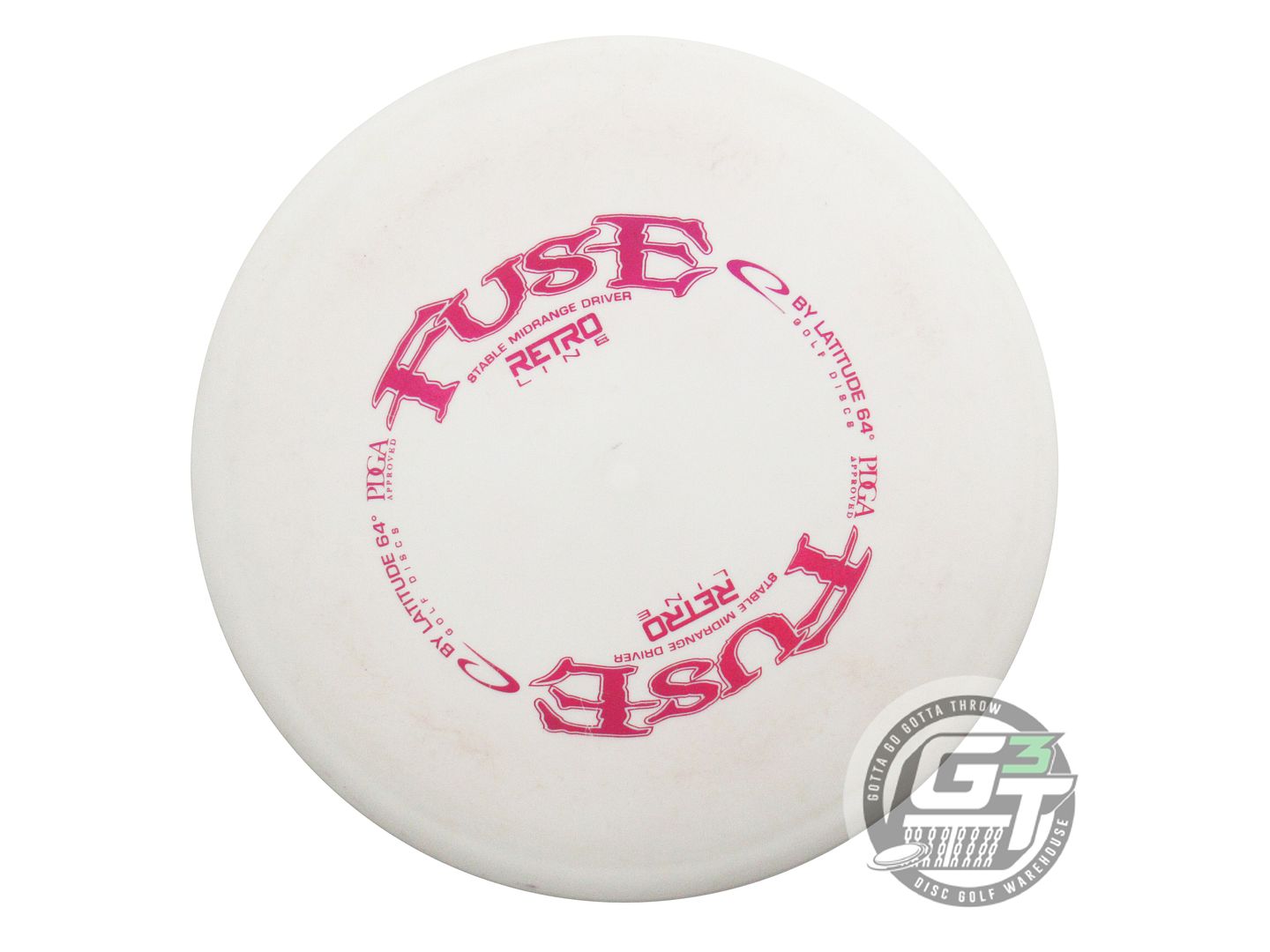 USED Latitude 64 Retro Fuse 178g White Magenta Foil Midrange Golf Disc