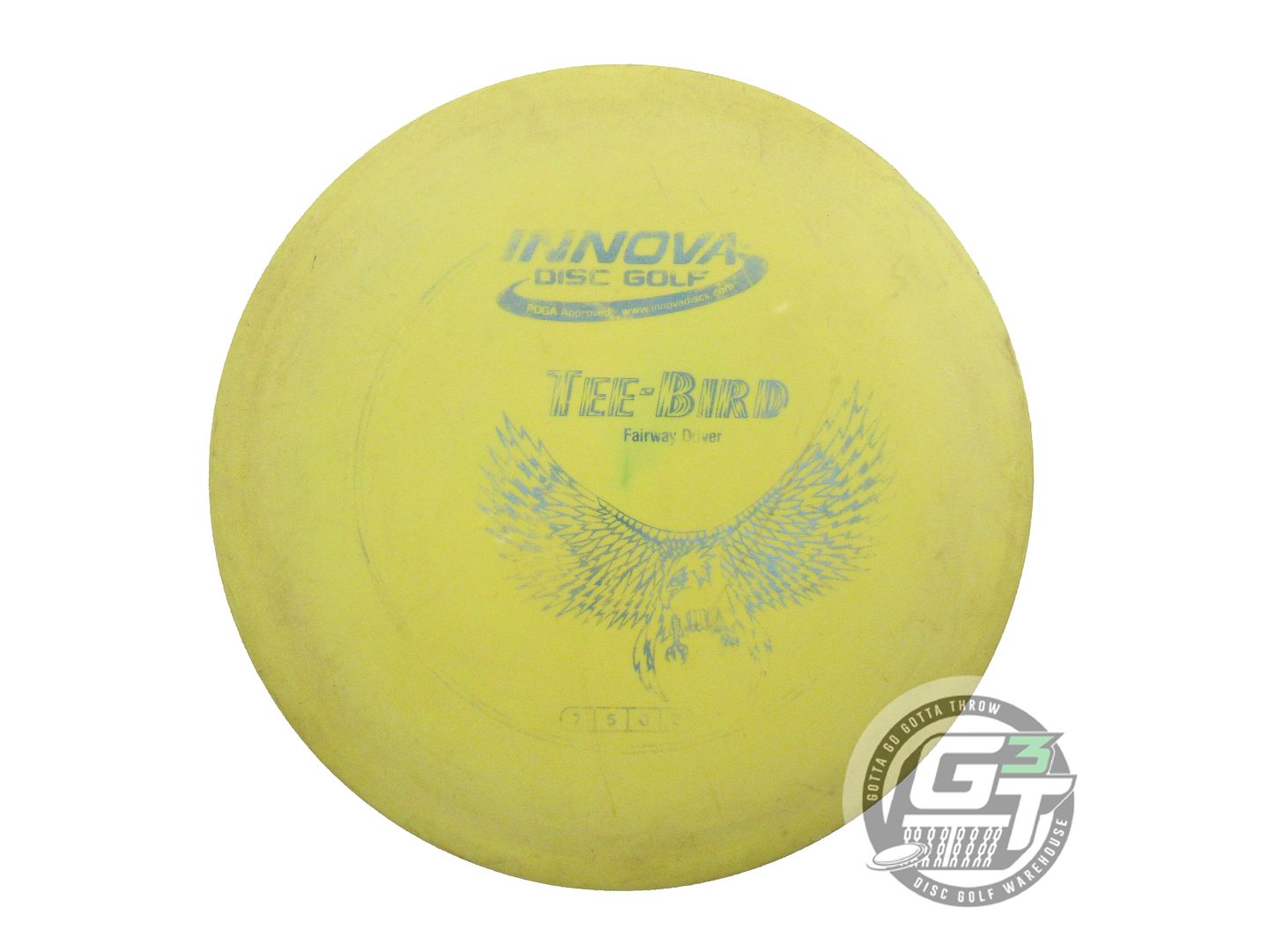 USED Innova DX Teebird 174g Yellow Silver Foil Fairway Driver Golf Disc