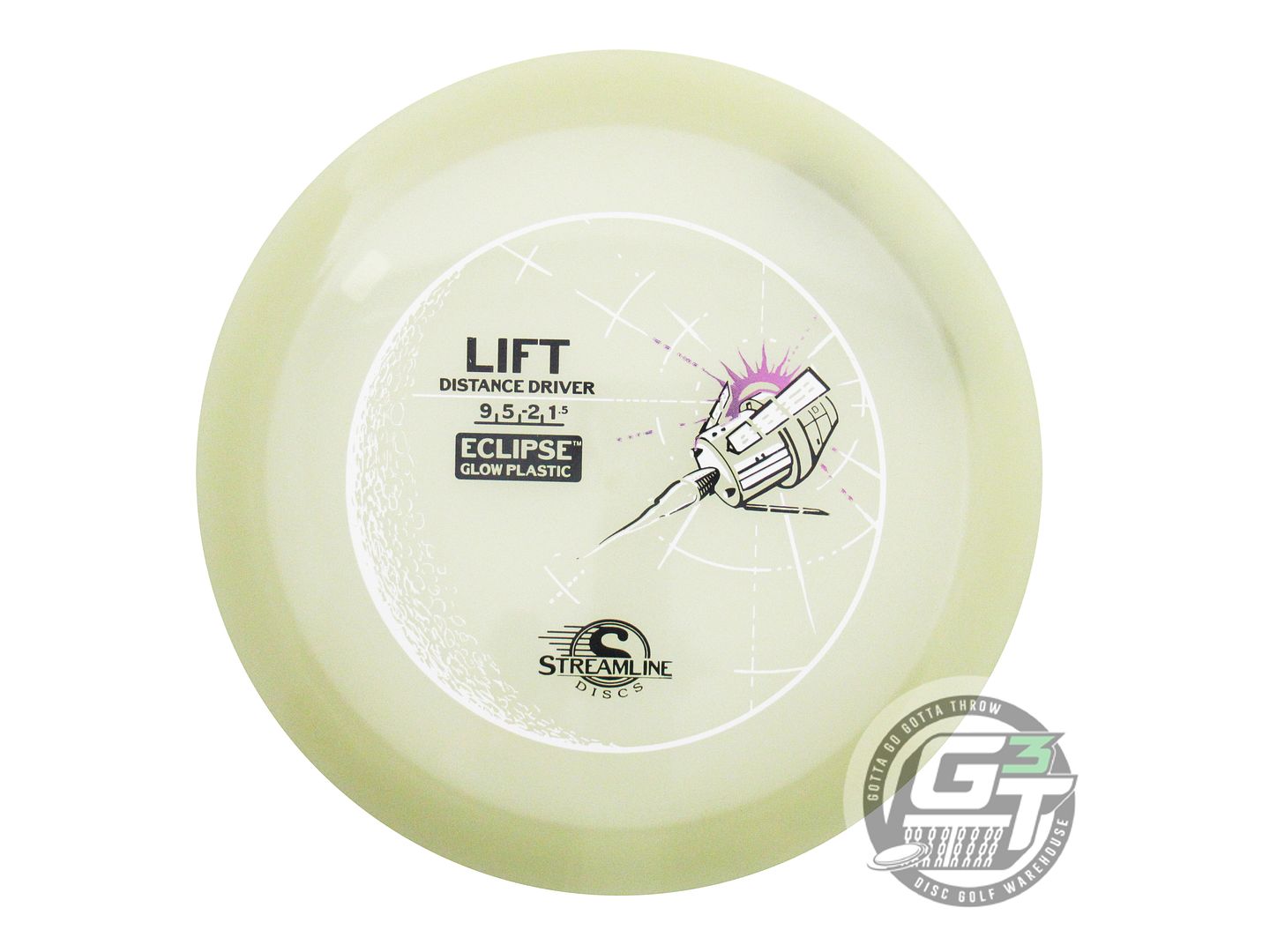 USED Streamline Discs Proton Eclipse Lift 175g Glow Distance Driver Golf Disc
