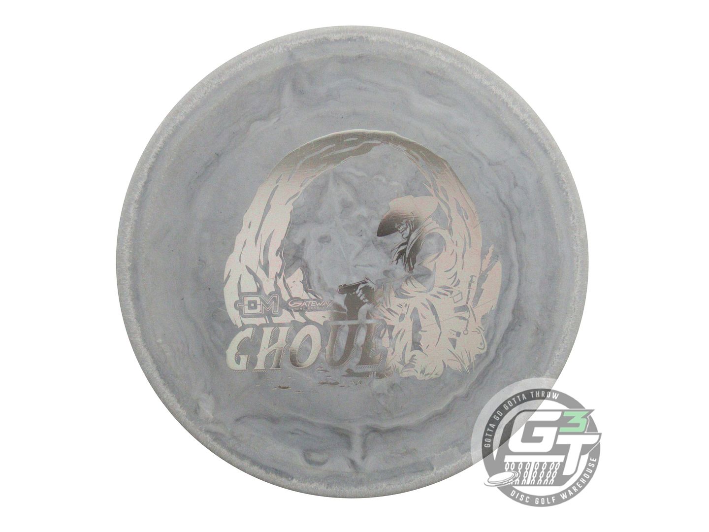 USED Gateway Lunar Ghoul 175g Gray Gray Foil DISC MEMBER Putter Golf Disc