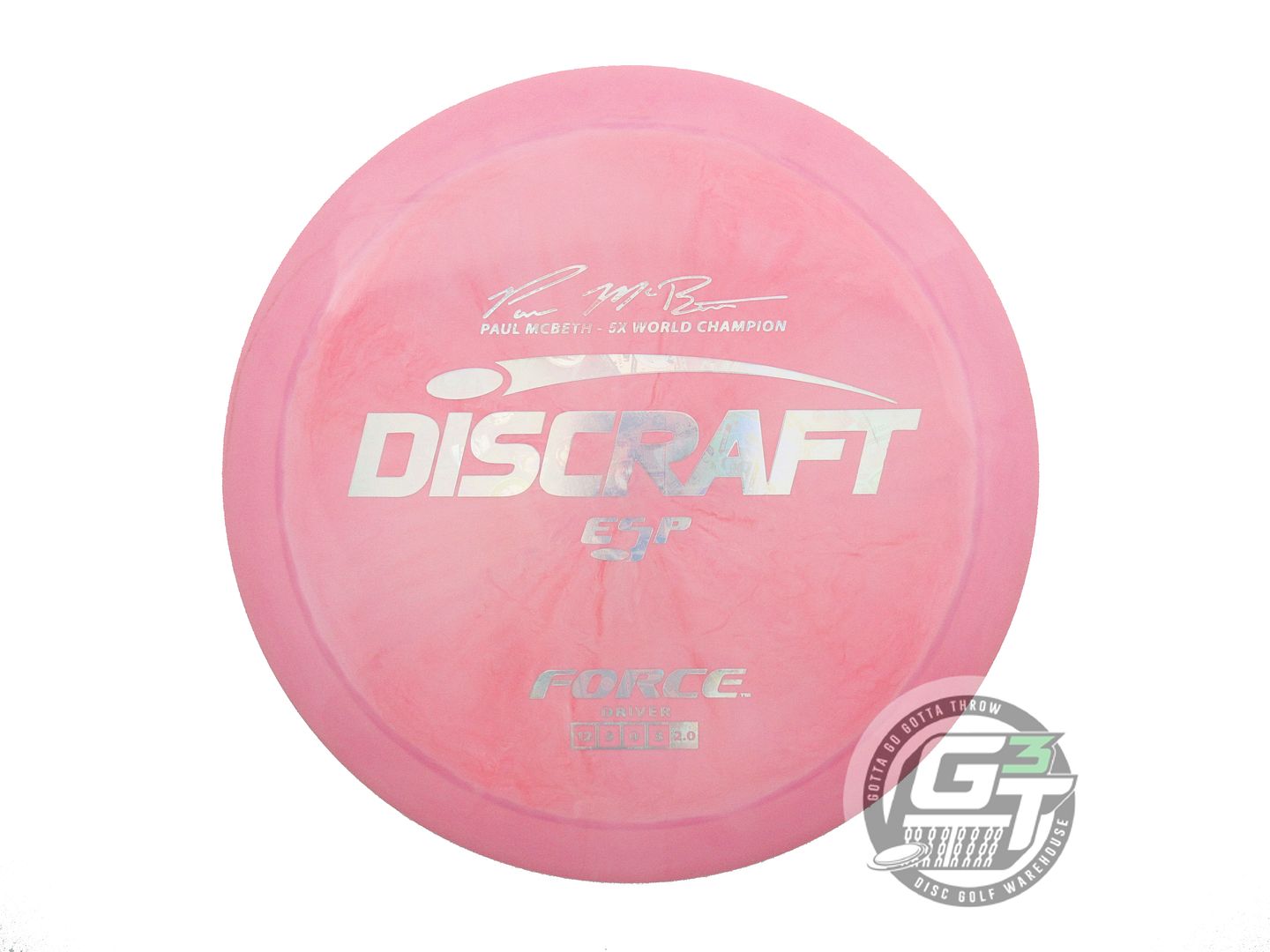USED Discraft [McBETH] ESP Force 174g Pink Money Foil Distance Driver Golf Disc