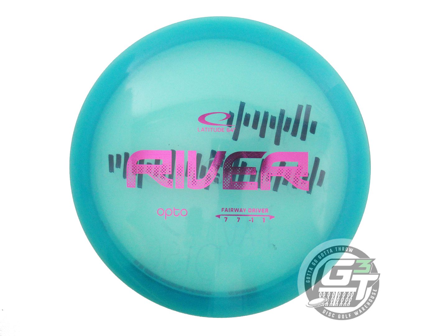 USED Latitude 64 Opto River 172g Teal Magenta Foil Fairway Driver Golf Disc