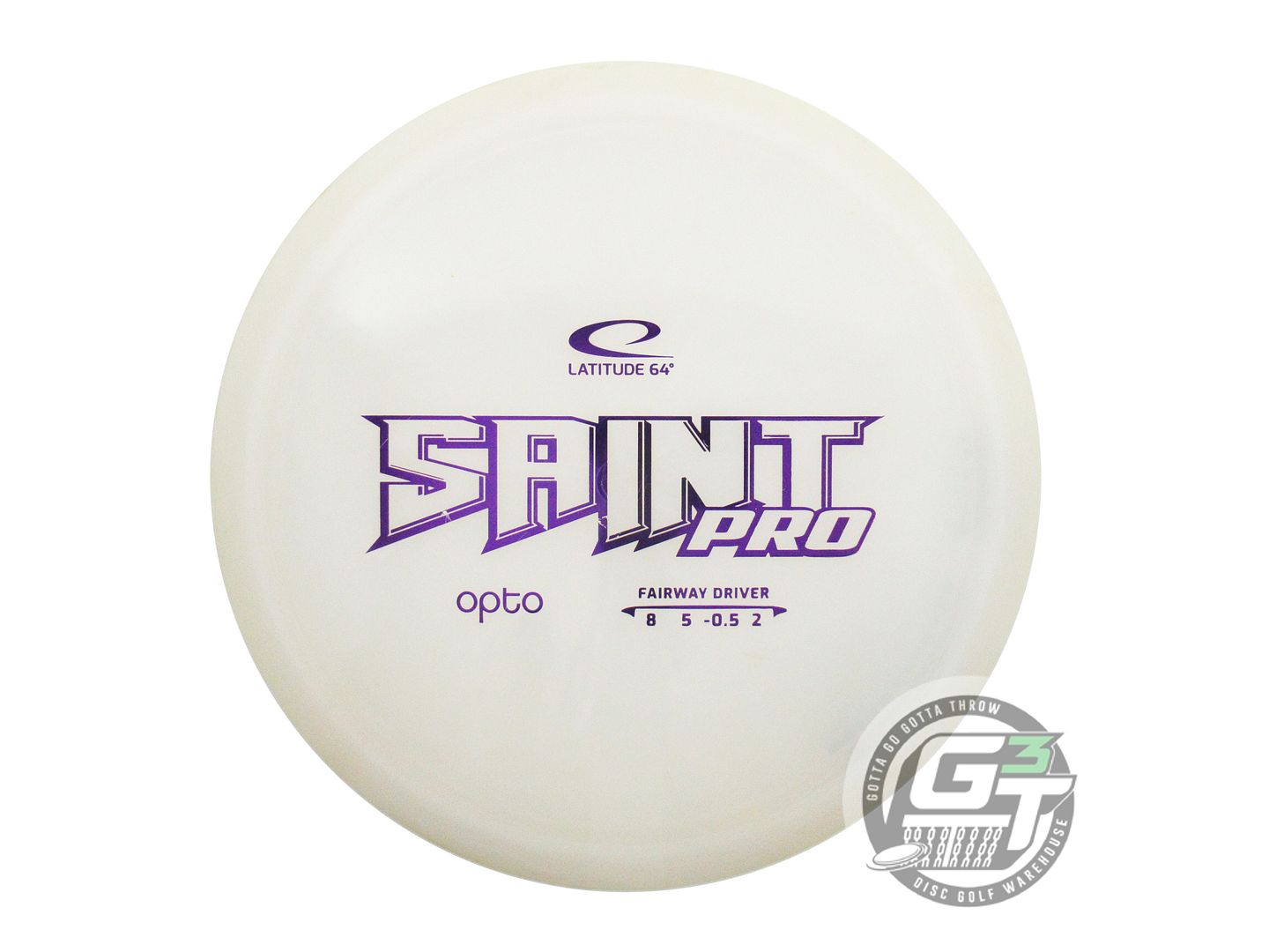 USED Latitude 64 Opto Saint Pro 172g White Purple Foil Fairway Driver Golf Disc