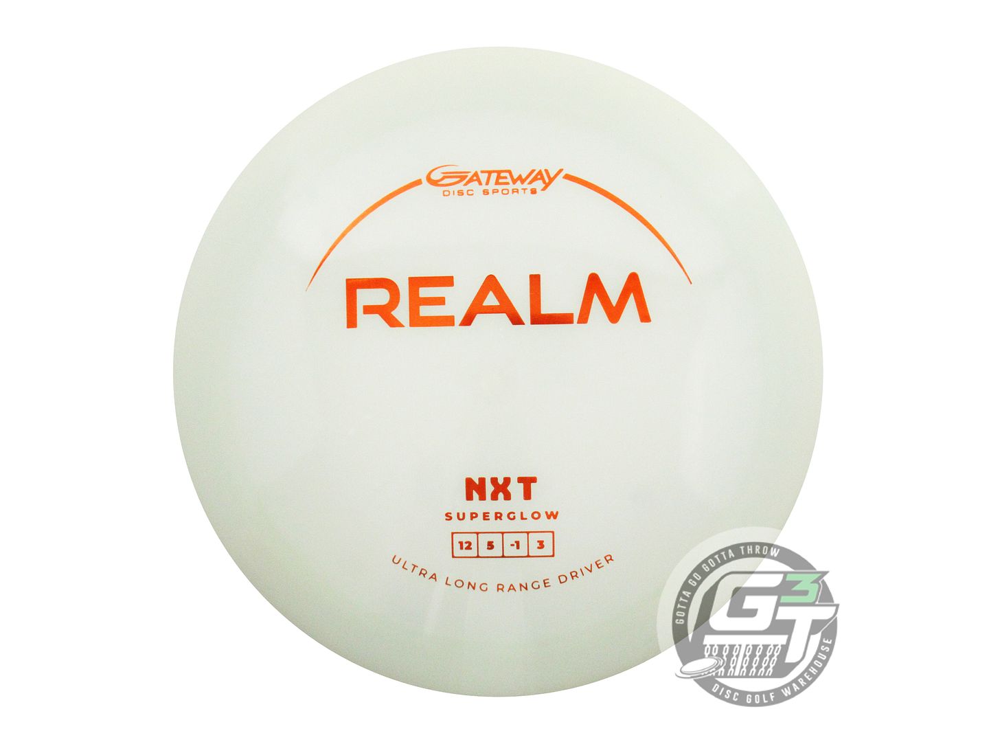 NOS Gateway NXT Glow Realm 178g Orange Foil Distance Driver Golf Disc