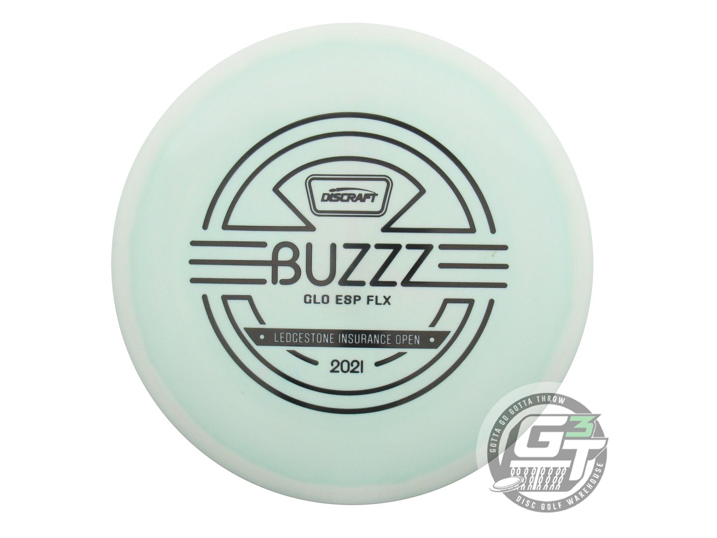 USED Discraft [LEDGESTONE] Glo ESP FLX Buzzz 177g Mint Black Stamp Midrange Disc